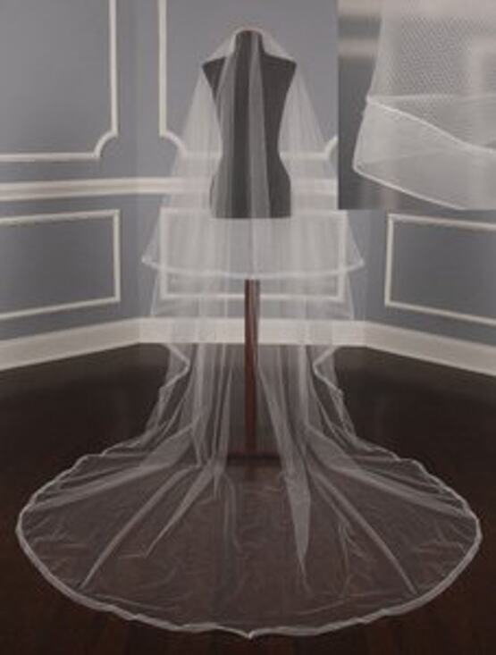 Your Dream Dress Exclusive 8881 Diamond White Chapel Foldover Bridal Veil main image 8